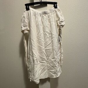 Lulu's Cream Strapless Dress